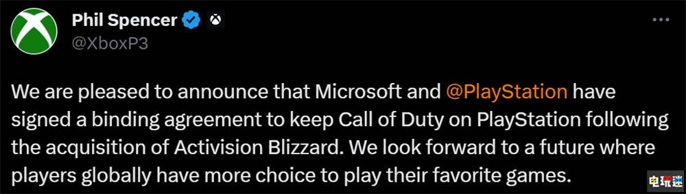 微軟與索尼達成《使命召喚》協(xié)議 但也僅限COD PlayStation 索尼 使命召喚 CMA FTC 動視暴雪 Xbox 微軟 微軟XBOX 第2張 微軟與索尼達成《使命召喚》協(xié)議 但也僅限COD PlayStation 索尼 使命召喚 CMA FTC 動視暴雪 Xbox 微軟 微軟XBOX 第2張
