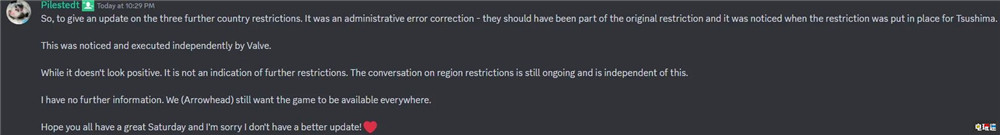 V社客服回應(yīng)《絕地潛兵2》多地區(qū)Steam下架是索尼的決定 索尼 PSN PC游戲 Steam 地獄潛兵2 絕地潛兵2 STEAM/Epic  第4張