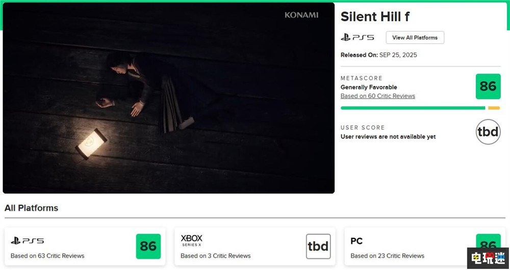 《寂靜嶺f》MTC：86分 內(nèi)核依舊寂靜嶺 戰(zhàn)斗褒貶不一 Metacritic 游戲評(píng)分 恐怖游戲 寂靜嶺f 科樂美 電玩迷資訊  第2張